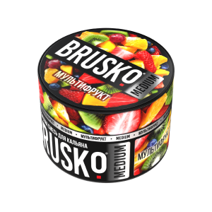 Купить Табак Brusko Medium, 50гр "Мультифрукт" Табак Brusko Medium, 50гр "Мультифрукт"