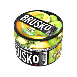 Купить Табак Brusko Medium, 50гр "Киви с лимоном" Табак Brusko Medium, 50гр "Киви с лимоном"